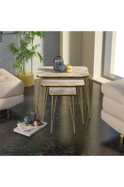 Zigon Sehpa Kr Çift Gold Efes Tel