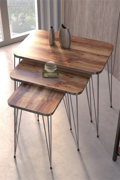 Zigon Sehpa Kr Gümüş Ceviz Tel