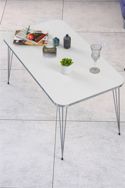 Zigon Sehpa Kr Ve Orta Sehpa Kr Set Gümüş Beyaz Tel