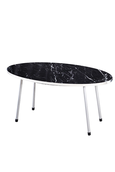 Zigon Sehpa Siyah Tel Ayak Çift Altın Bendir