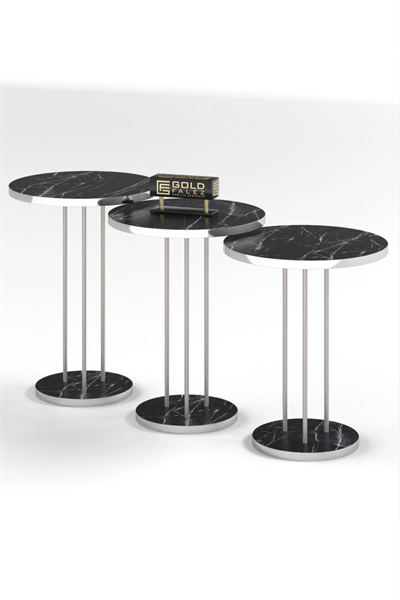 Zigon Sehpa Terra Gümüş Bendir