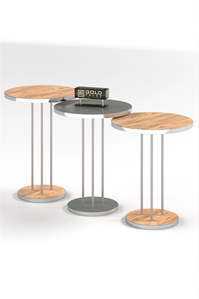 Zigon Sehpa Terra Gümüş Ceviz Antrasit