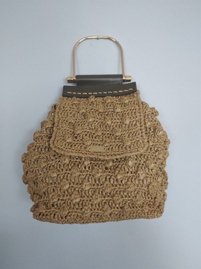 Çanta özel bir rafya ip olan milano