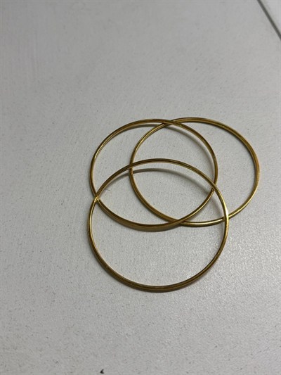 Gold Simli Ajda Çelik Kelepçe Bilezik