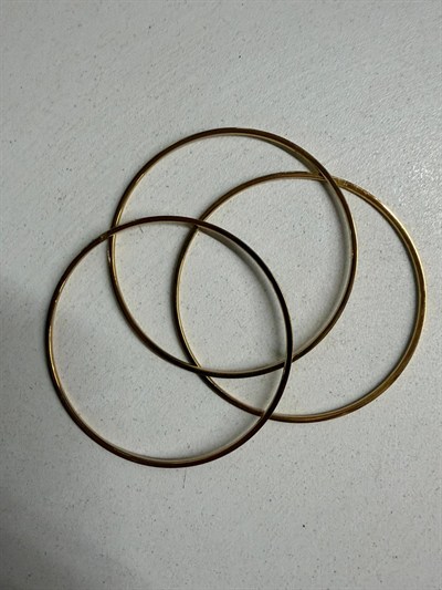 Gold Simli Ajda Çelik Kelepçe Bilezik