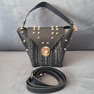 Gold Zımbalı Çapraz Omuz Çantası 