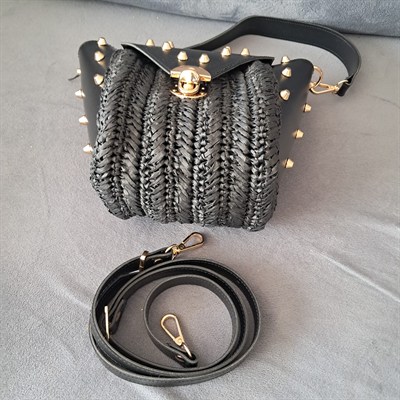 Gold Zımbalı Çapraz Omuz Çantası 