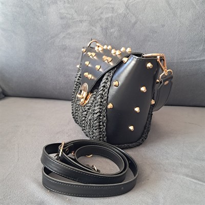 Gold Zımbalı Çapraz Omuz Çantası 