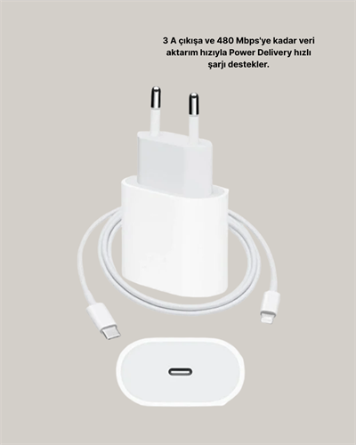 iOS Uyumlu 20W USB-C Hızlı Şarj Cihazı Telefon ve Tablet İçin