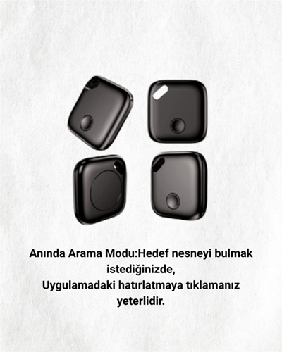 iOS Uyumlu Smart Tag | Uzun Pil Ömrü | Bul Uygulaması ile Entegre Akıllı Takip Cihazı