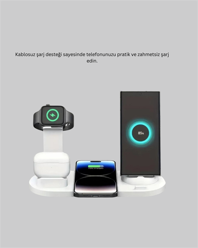 iPhone, AirPods ve Akıllı Saat Uyumlu Çoklu Şarj Cihazı