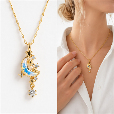 Hilal Yıldız Kolye