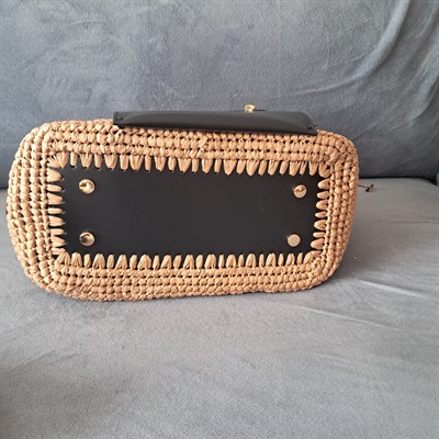 Kahverengi derili bej Çanta