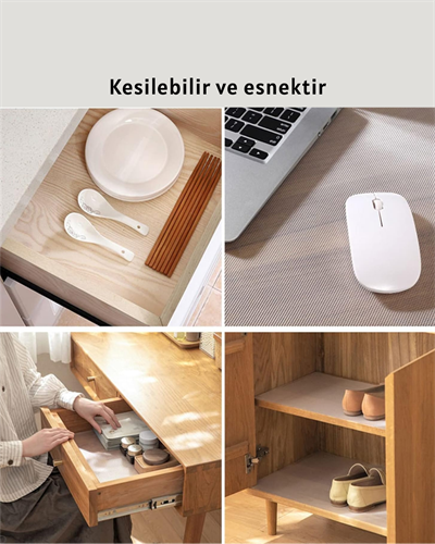 kaydırmaz şeffaf raflık