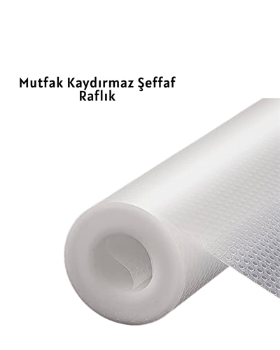 kaydırmaz şeffaf raflık