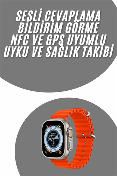yeni nesil Akıllı Saat Android ve İOS Uyumlu 49 MM NFC Özelliği GPS Takibi