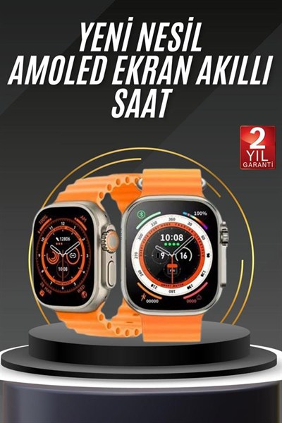 yeni nesil Akıllı Saat Android ve İOS Uyumlu 49 MM NFC Özelliği GPS Takibi