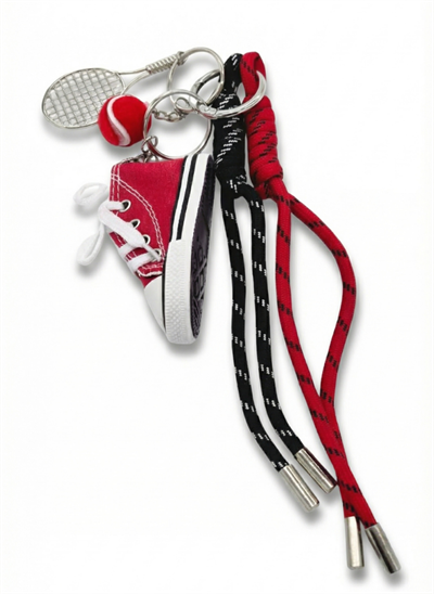 Kırmızı Sneaker Figürlü Spor Charm Anahtarlık / Aksesuar