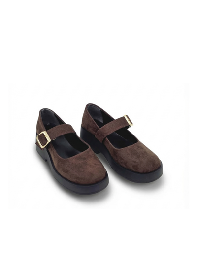 LUVESTA Brown Suede Mary Jane