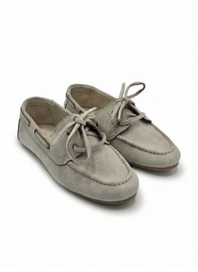 luvestashoes Bağcıklı süet babet bej