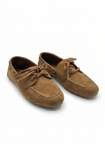 luvestashoes Bağcıklı süet babet taba