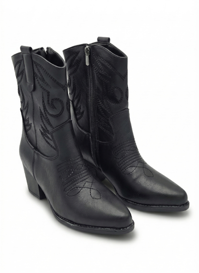 luvestashoes western siyah suni deri bot 