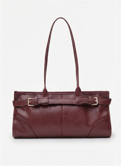 Vintage Baget Çanta Bordo