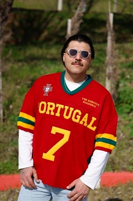 Portekiz V yaka Oversize Kısa Kol Triko