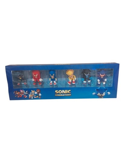 düşler oyuncak dünyası Sonic 6'lı Mini Figür Seti 8 cm - Oyuncak Sonic Karakterleri Koleksiyon Serisi