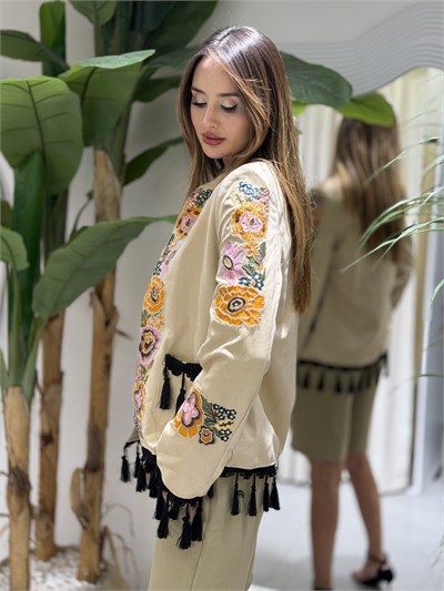 Bella Tasarım Model İşlemeli Ceket