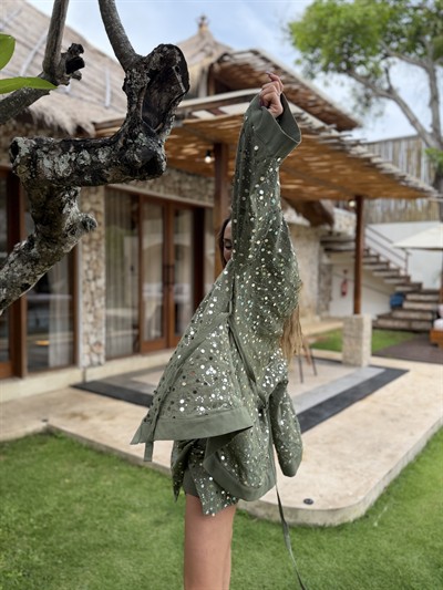 Dora Payetli Kimono Haki