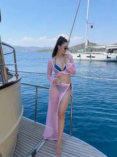 Flora Fileli Pareo Takım Pembe