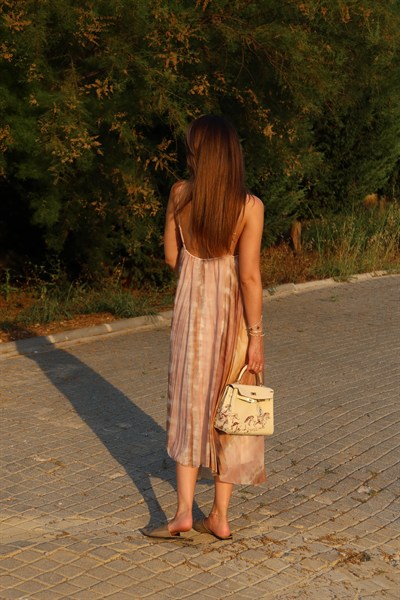 Glam Asimetrik Kesim Pileli Elbise