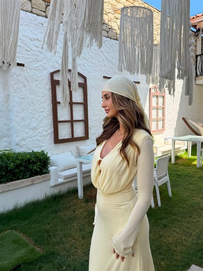 Glara Bandanalı Beachwear Elbise 