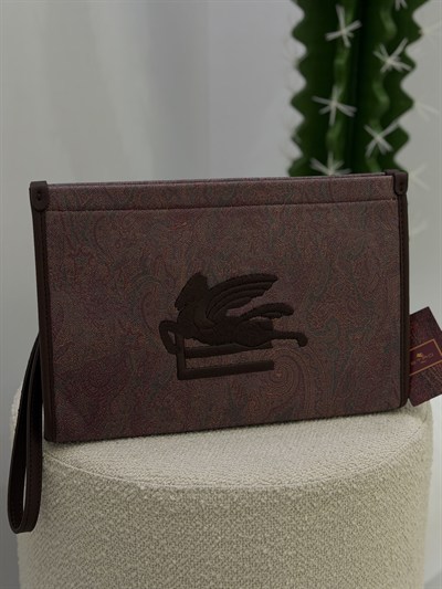 İthal Orj Marka Clutch Çanta Bordo