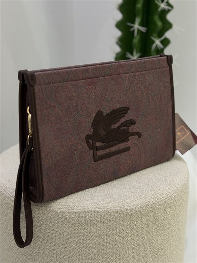 İthal Orj Marka Clutch Çanta Bordo
