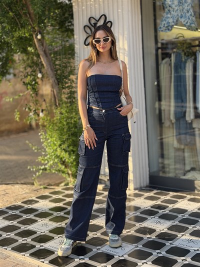 Leon Denim Takım Lacivert