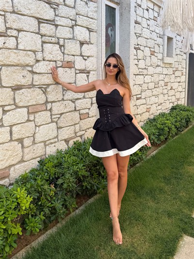 Lucia Korseli Elbise Siyah
