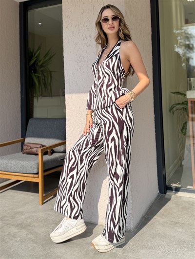 Luna Zebra Desen Boyundan Geçmeli Takım 