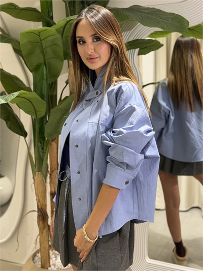 Polina Çıtçıtlı Dik Yaka Ceket Lila