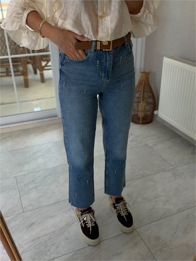 Robert Kendinden Kemerli Taşlı Jean