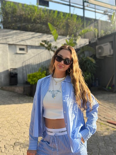 Rosalie Çizgili Üçlü CK Takım Mavi