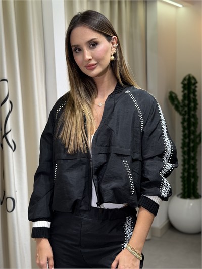Yulia İnci Ve Nakış İşlemeli Takım Siyah