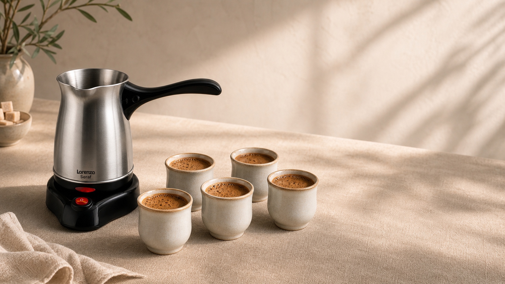 SERAF 400 ml kapasite ve beş fincan