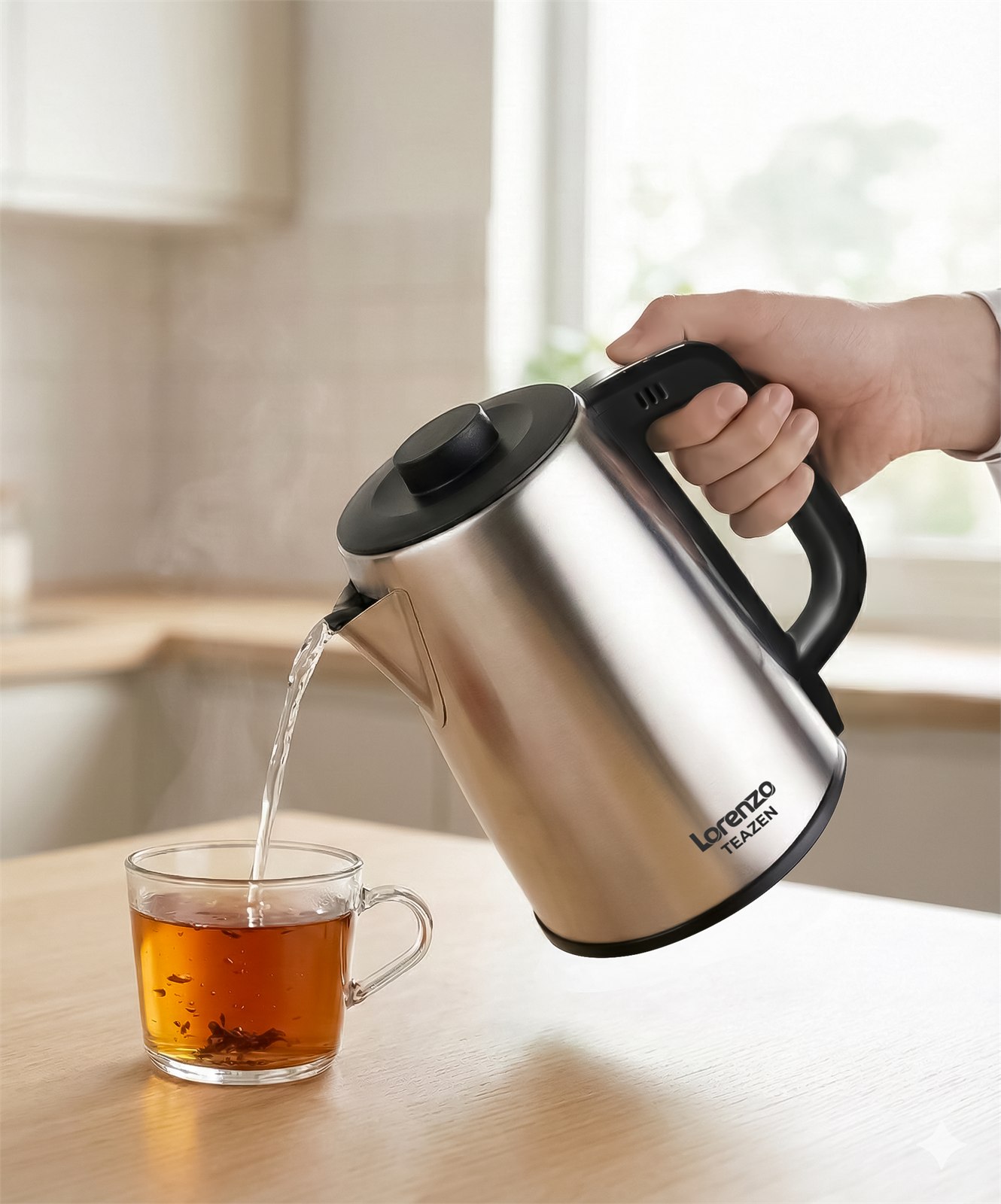 TEAZEN kablosuz su ısıtıcı ile fincana servis