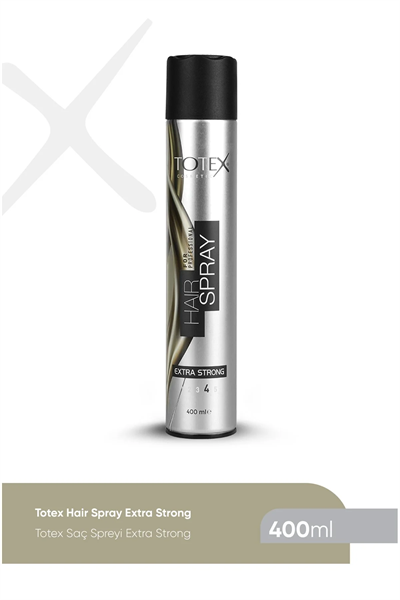 TOTEX SAÇ SPREYİ EXTRA STRONG SİYAH 400 ML.