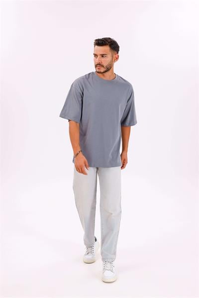 Oversize Basic 30/2 T-Shirt Füme