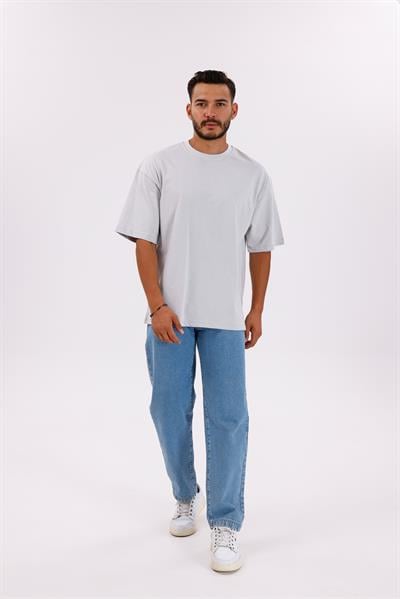 Oversize Basic 30/2 T-Shirt Gri