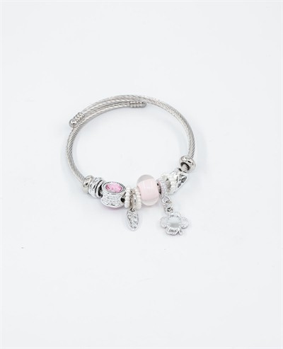 Sallantılı Yonca Model 8 Figürlü Charmlı Bileklik