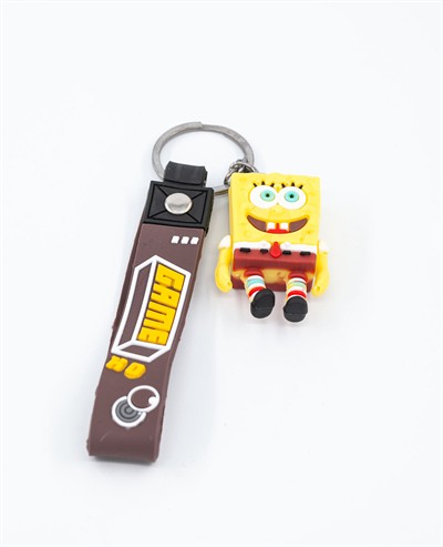 Sünger Bob Silikon Anahtarlık Asortili 12'li Paket